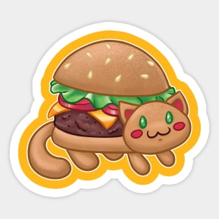 Burger Cat (Catfood Series) Sticker